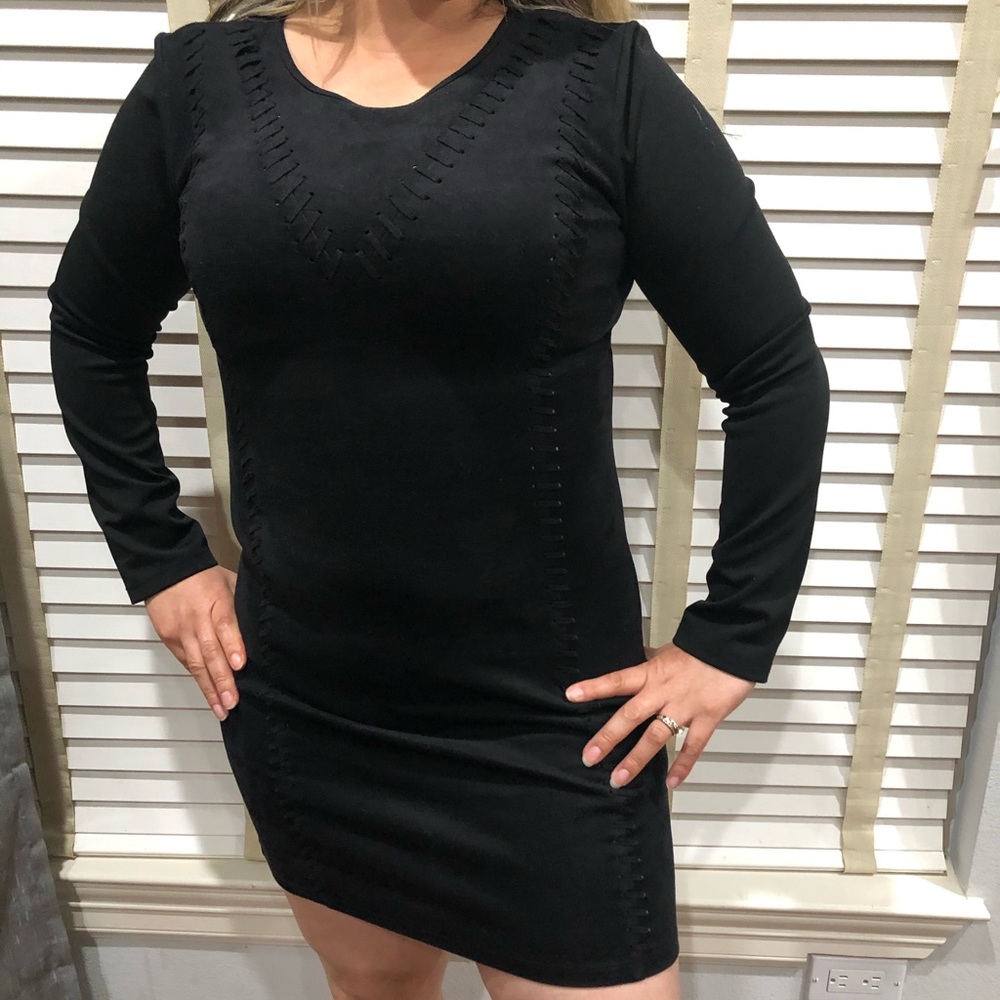 Black Gianni bini long sleeve dress